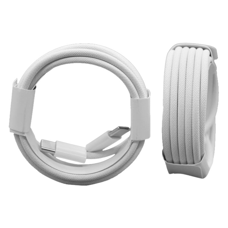 Cable de datos para Apple 17, cable de carga tipo C de doble extremo, cable de carga rápida trenzado para teléfono móvil, cable de datos para Apple 15