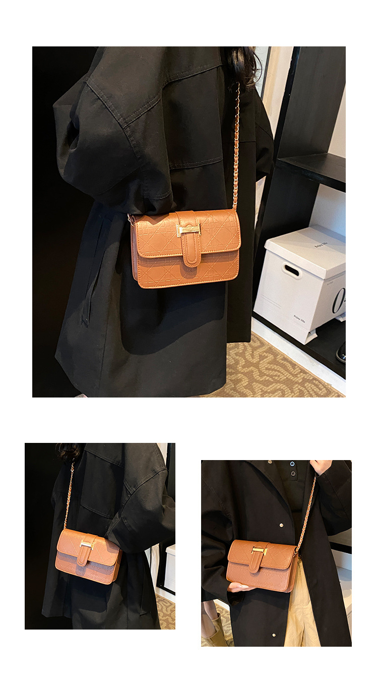 This stylish, high-quality, and trendy hand-held crossbody bag is a new cross-border women's bag for autumn and winter 2024. It features a checkered commuter single-shoulder bag Item Picture