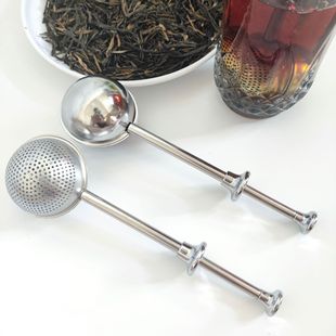 Wholesale 304 Stainless Steel Tea Strainer, Press-Type Tea Infuser, Telescopic Tea Filter, Spherical Tea Leaf Filter, Flour Sieve