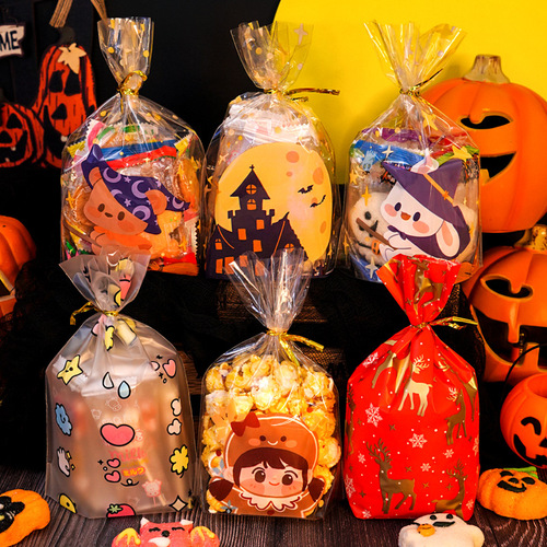 Factory direct sales Halloween candy bag snack biscuit packaging bag children's candy gift bag kindergarten gift bag