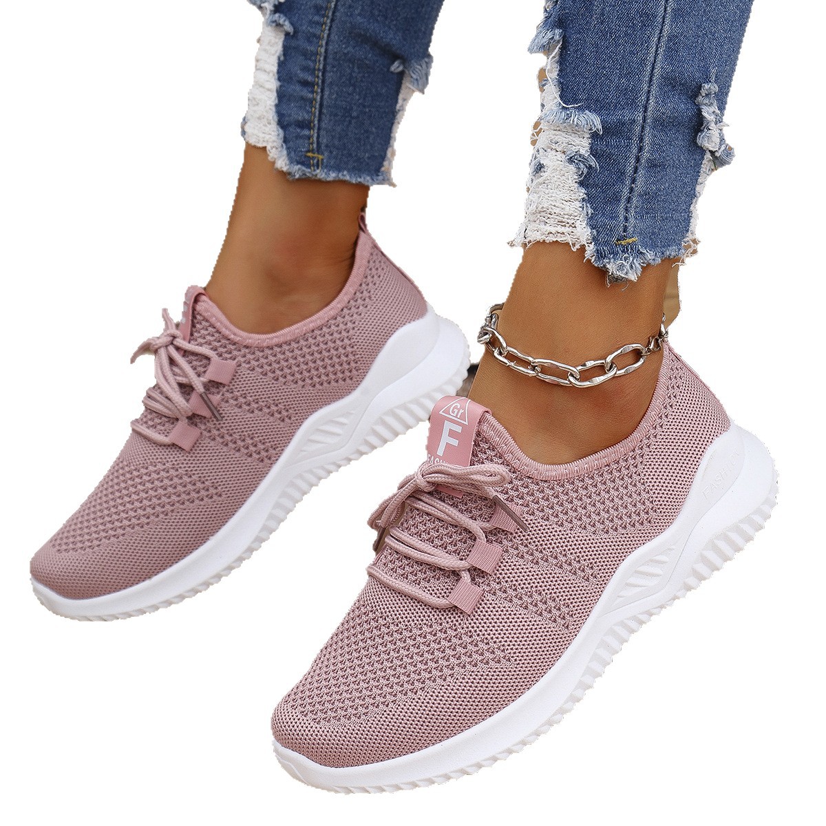 Transfronterizos TEMU zapatos de carreras de mujer, zapatos de mujer transpirables, zapatos de suela suave, zapatos deportivos de mujer, cómodos y casuales, versátiles