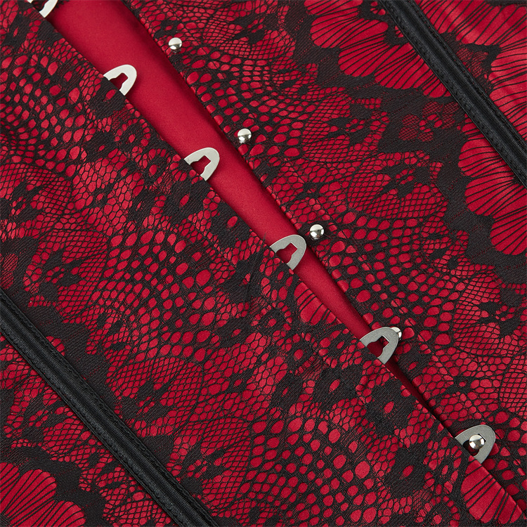 Europa y los Estados Unidos huesos de goma rojo carmesí cortes damas cintura estética ropa de plástico Amazon AliExpress suministro de comercio electrónico transfronterizo