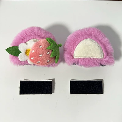 Light Accessories Helmet Personalized Stuffed Motosiklet dəbilqələri - strawberry-bear-pink-with-strawberry