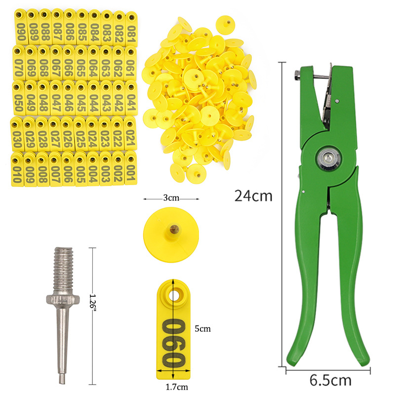 Oveja oreja etiqueta alicates cerdo ganado oveja oreja etiqueta veterinaria oreja animal oreja etiqueta Cerda oreja