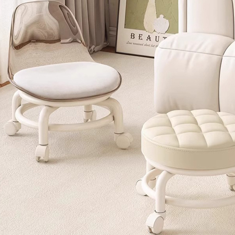 Swivel Small Stool for Living Room, 2025 New Model, Household Movable Shoe-Changing Stool, Disassembly Round Stool for Package Delivery