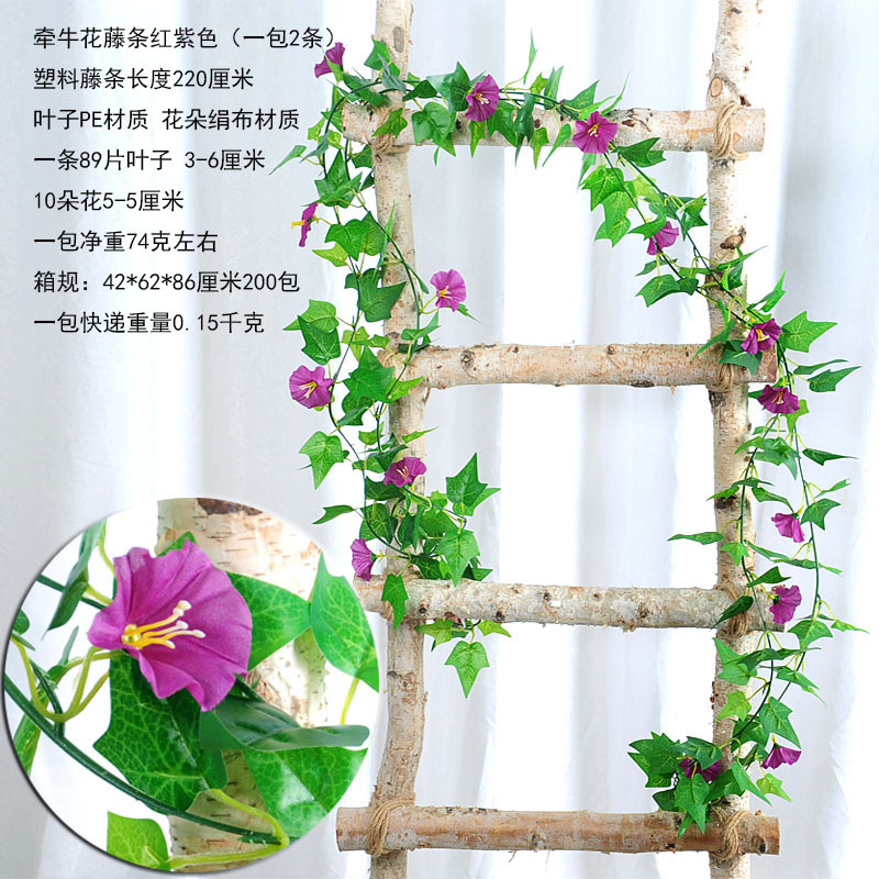 Ratán de Petunia rojo y morado (un paquete de 2)