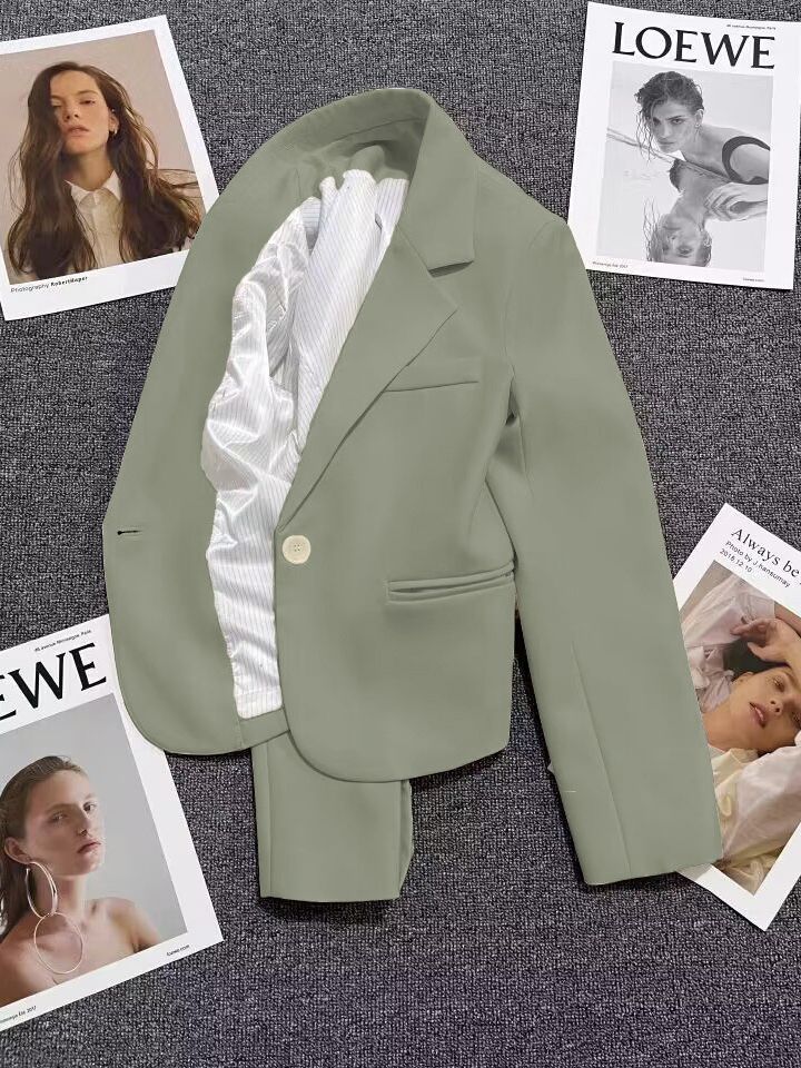 Chaqueta de Traje Casual para Mujer, Corte Holgado, Cuello de Traje, Manga Larga, para Primavera y Otoño