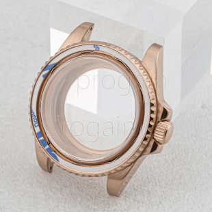 40mm Water Ghost fine steel electroplated color transparent windowless case sapphire glass suitable for NH35/36 movement
