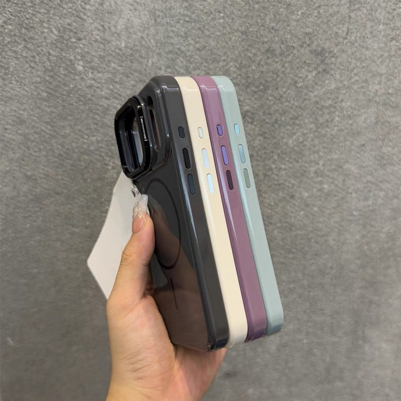 新款iPhone17promax手机壳细圈磁吸镜头支架苹果17air半包硬壳套|undefined