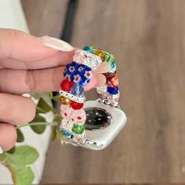 糖果弹力表带适用苹果S10手表带987654代SE华为fit4/3小米10/9/8