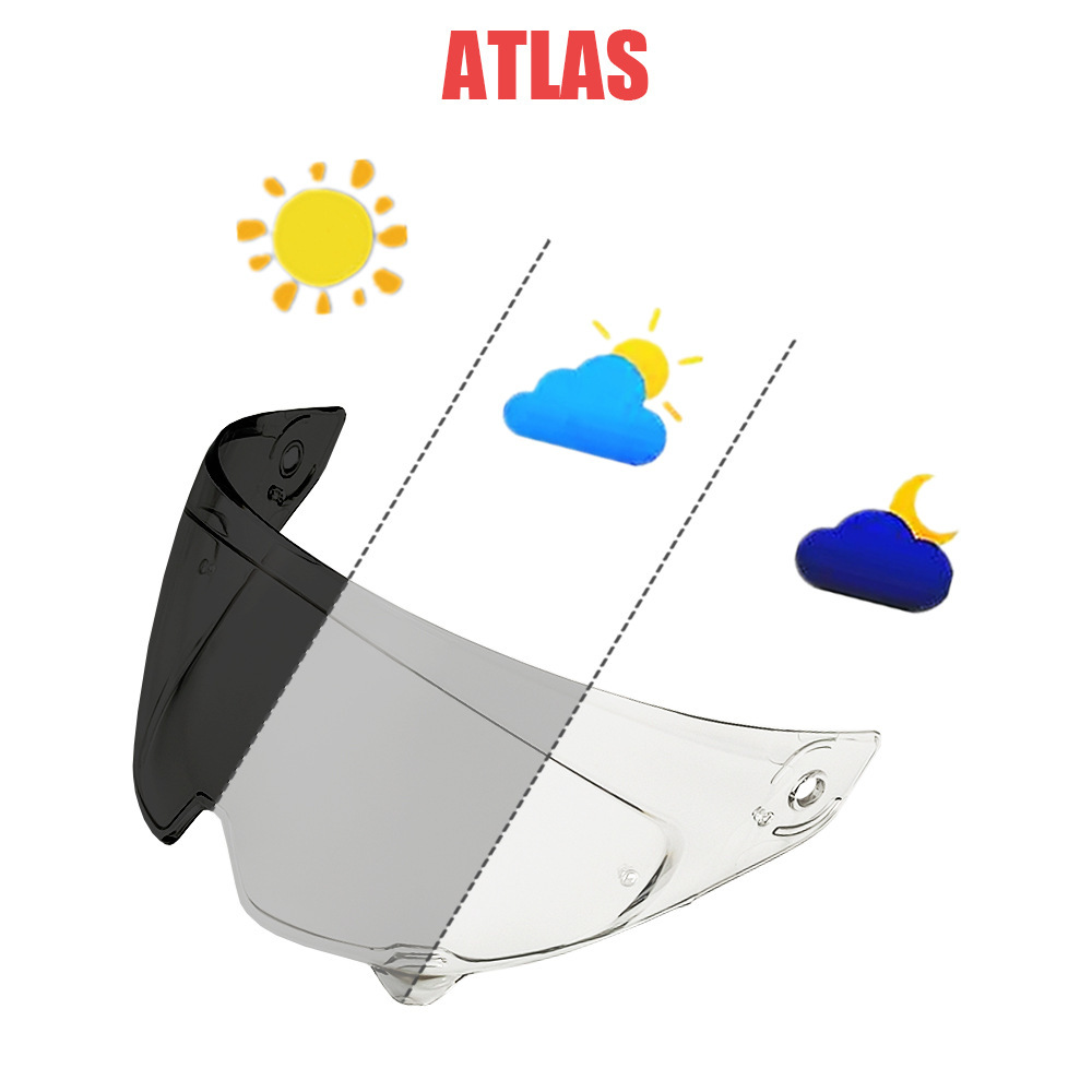 New Model Suitable for Ruroc Atlas 3.0 4.0 Helmet Lens Day and Night Universal Anti-Fog Sticker Discoloration Accessories