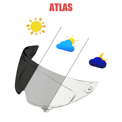 Dəbilqə (Kaska) aksesuarları, Ruroc Atlas 3.0 4.0 Helmet - transparent-discoloration