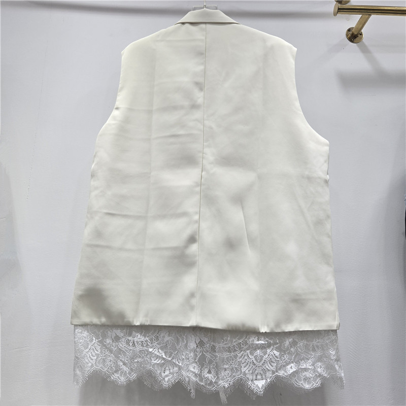 Estación europea 2026 primavera y verano nueva letra europea bordada ropa de mujer suelta moda casual versátil chaleco casual