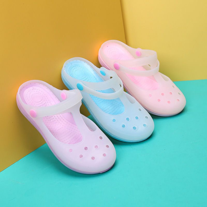 2022 New Women's Color Changing Croc Shoes Women's Summer Sandals Women's Garden Jelly Korean Style Beach Slippers Fresh