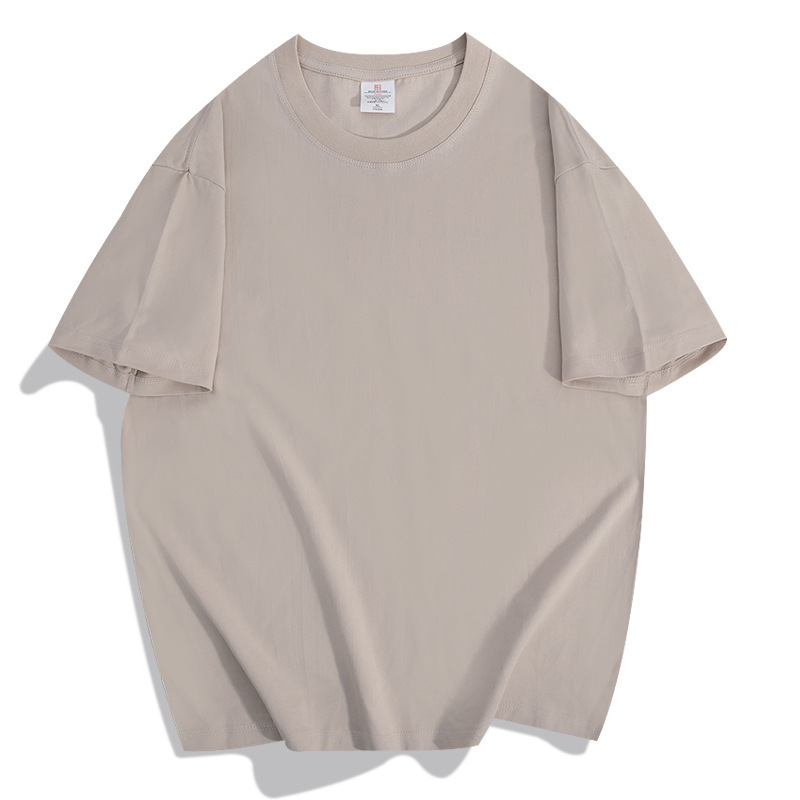 230 gramos de algodón pesado de verano camiseta de manga corta camiseta de color sólido suelta camiseta de fondo camiseta de moda camiseta blanca