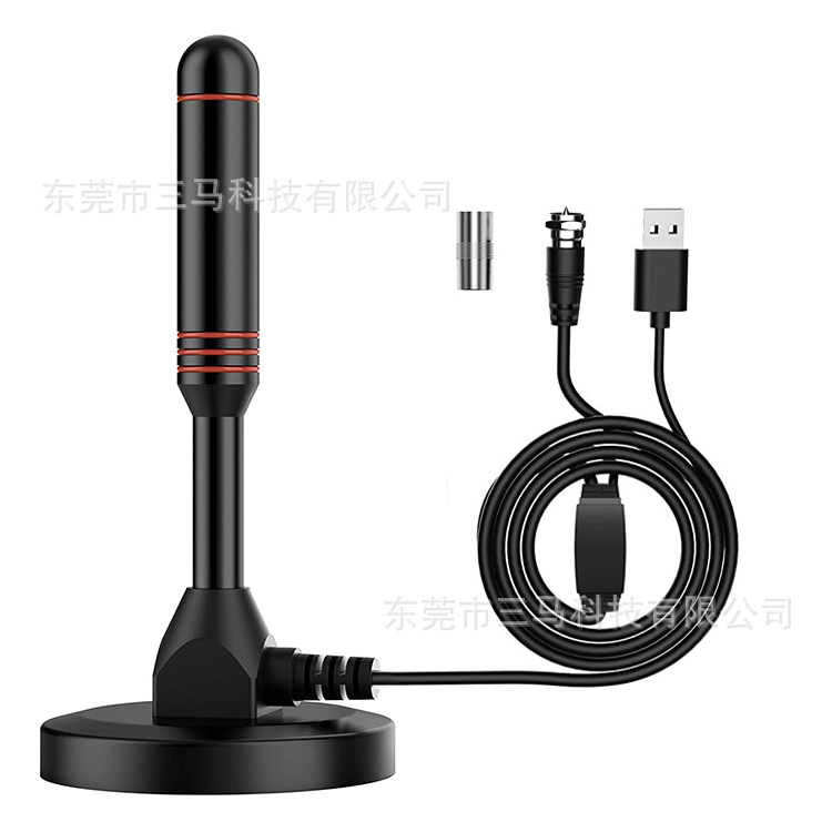 Antena digital de TV ATSC DVB-T2, omnidireccional con ventosa, receptor cilíndrico 4K HD, nueva de fábrica
