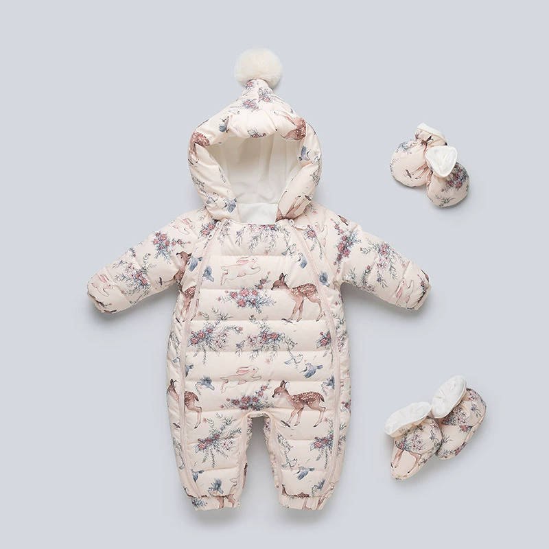 Новый детский пуховик комбинезон толстый пуховик для девочек