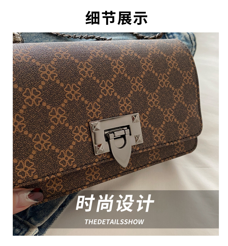 Cross-border women's bag 2024 New leopard print underarm bag, Korean style fashionable and trendy chain single-shoulder bag, riveted crossbody bag Application Scenario