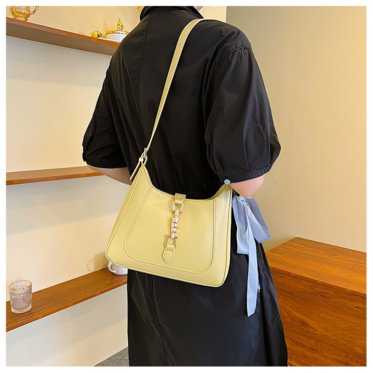 Bolsa de hombro de costura de estilo artístico de bloqueo de moda fresca bolsa de hombro de color sólido simple bordado hilo bolsa de mensajero Bolsa De mujer moda