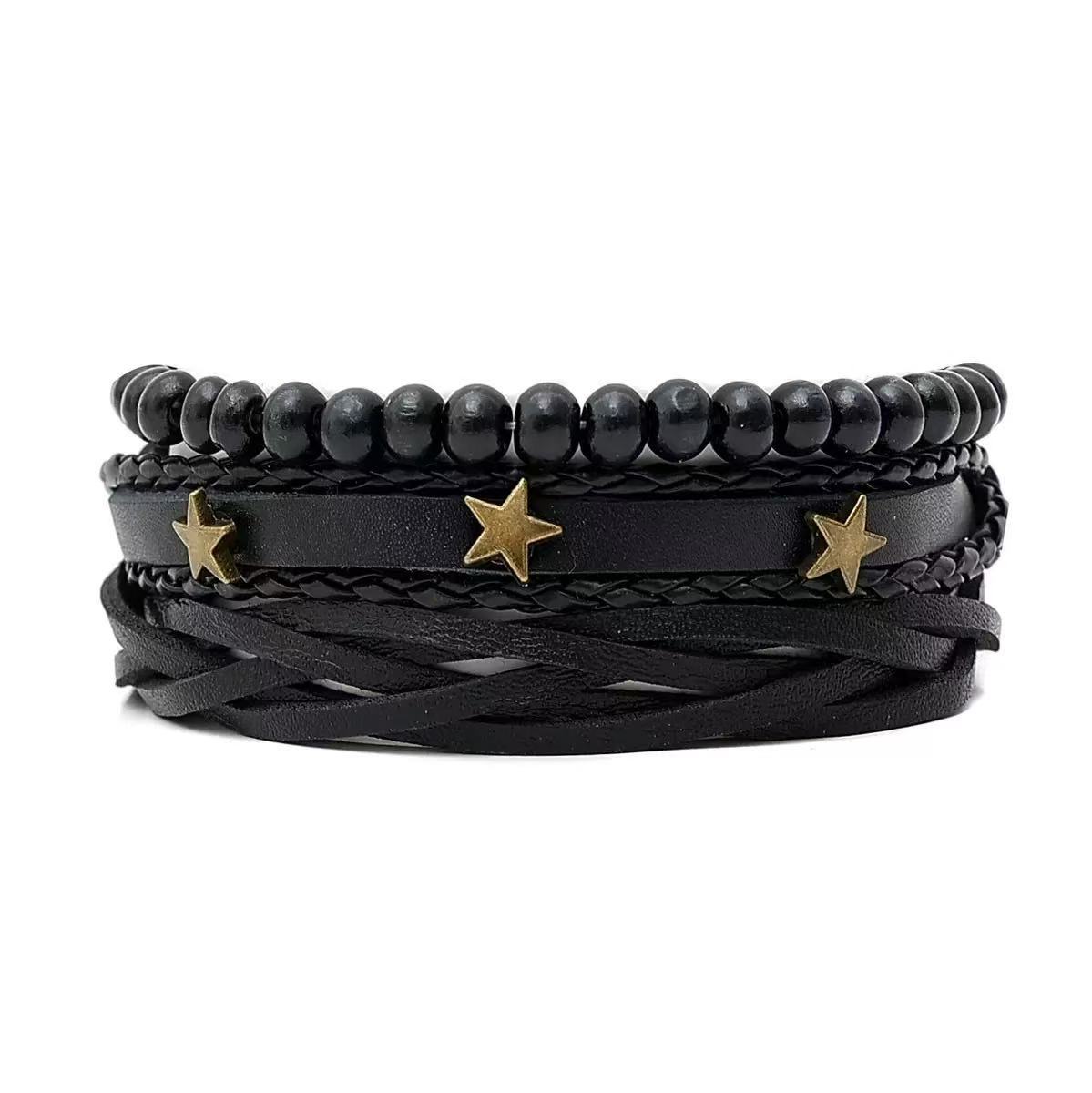 Härearmband Aus Mattierte Steeperlen Handgeflochten_voghion.com