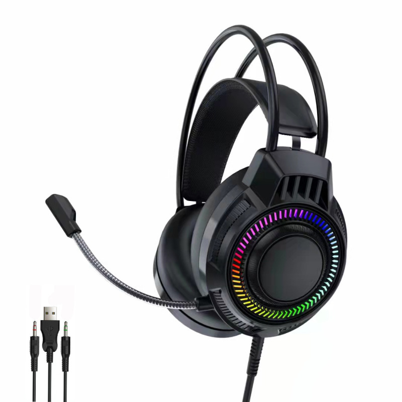 ヘッドマウント RGB 有線ヘッドセット USB オンライン クラス e スポーツ ゲーム ヘッドセット スピード チタン 705 コンピューター ヘッドセット|undefined