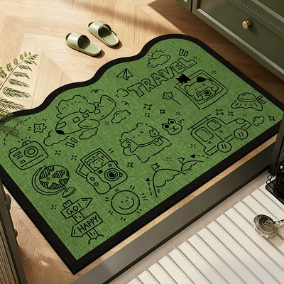 Avtomobil döşəmə paspasları — Mat, Home Entrance Carpet - gzn-cars-and-aircraft-40x60-cmrecommended-for-bathrooms