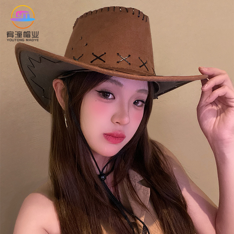 夏季西部牛仔帽女休闲遮阳防晒帽主图