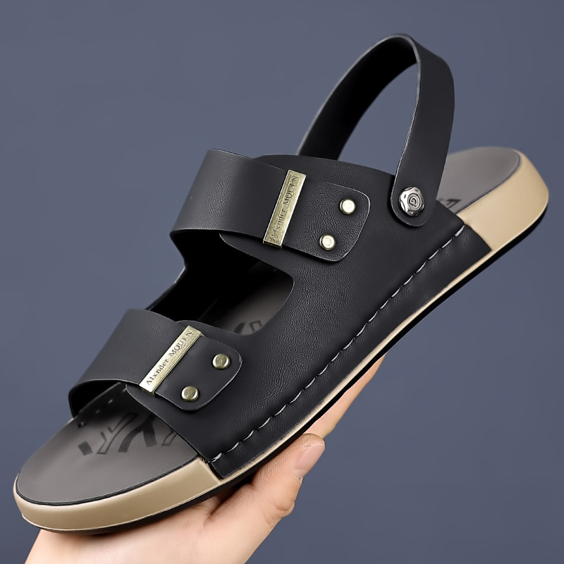 Nuevas sandalias de moda boutique transfronterizas para hombres, sandalias de calidad para interiores y exteriores, zapatos de playa transpirables casuales británicos