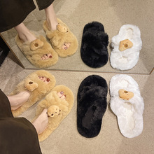 厚底毛毛拖鞋秋冬新款外穿女生皮时尚高级双扣软底轻奢轻便踩屎感