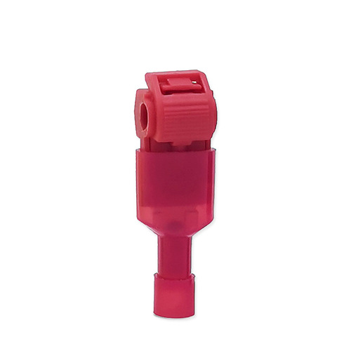 Factory-direct T-shaped red non-destructive connector splitter—no wire cutting required, quick-connect terminal with no need to strip wires.