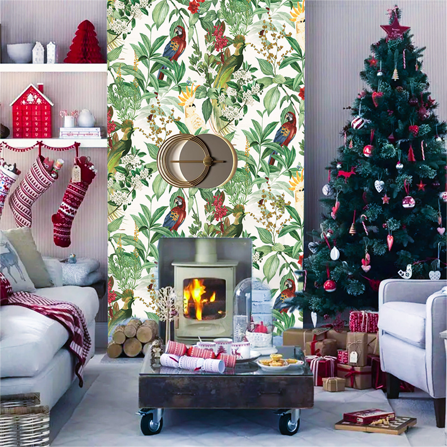 Yapay Yeşil Bitki Çiçek Kendinden Yapışkanlı Ev Dekorasyonu Yapı Malzemeleri TV Arka Plan Duvar Yatak Odası Oturma Odası_voghion.com