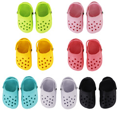 New trendy cross-border e-commerce hot dog shoes, holey shoes, beach shoes, pet export dog slippers, 18-inch doll shoes, accessories