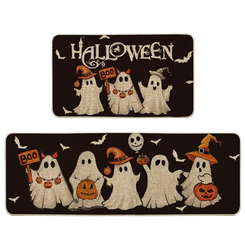 クロスボーダーアメリカハロウィンフロアマットキッチンカバー吸水性と吸油性フットマット玄関エントランスノンスリップ防汚ドアマット卸売|undefined