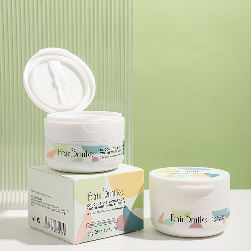 dentifrice to yellow to bad breath to bright white stain sea salt tooth powder Whitening tooth powder