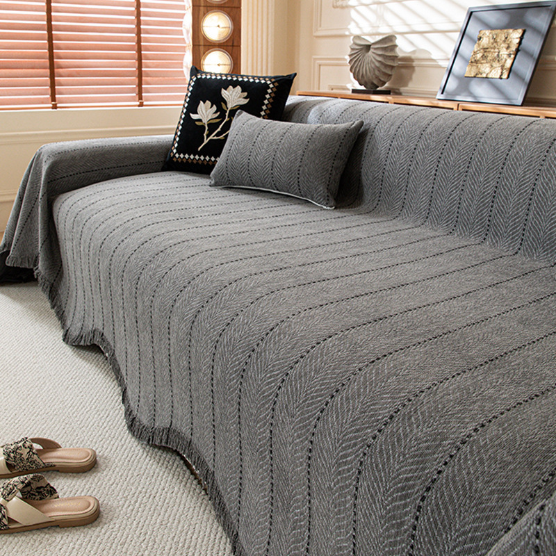 Four-Season Universal Chenille Sofa Cover Cloth 2026 New Style Simple Modern Non-Slip Anti-Cat Scratch Sofa Cover