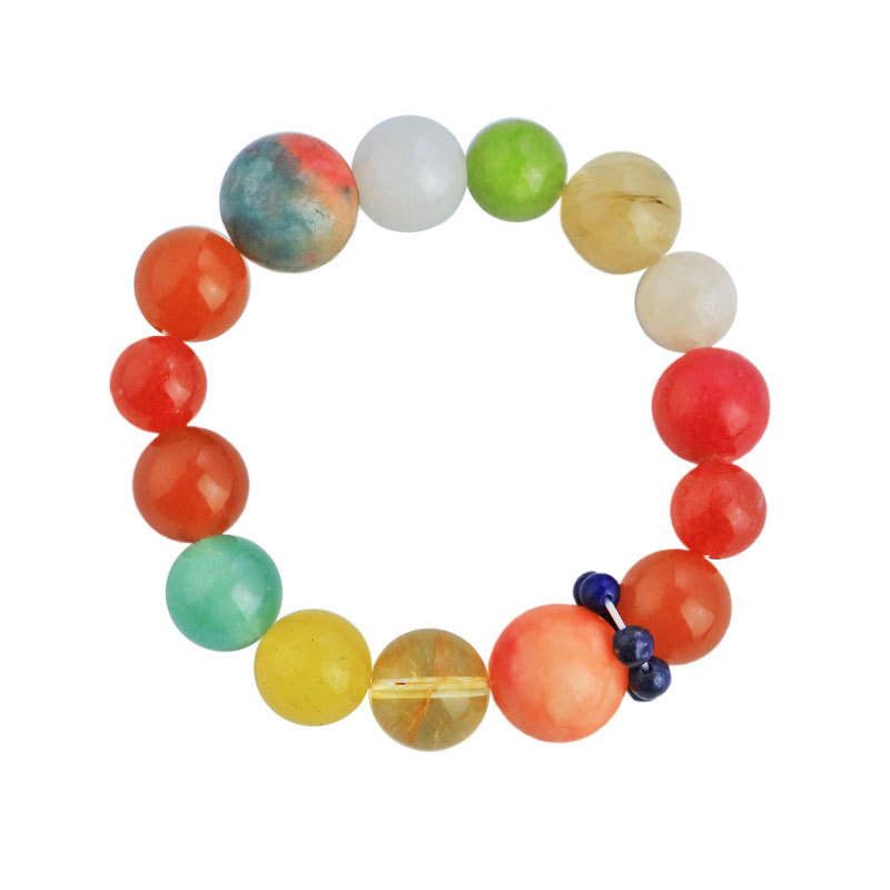 Cristal de color Brasil Duobo color pulsera de cristal de cabello de moda femenina Fukuoka un anillo pulsera para regalar a amigos