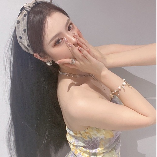 Wig for women, summer hairband integrated long straight hair lace front wig factory lightweight one-piece head covering