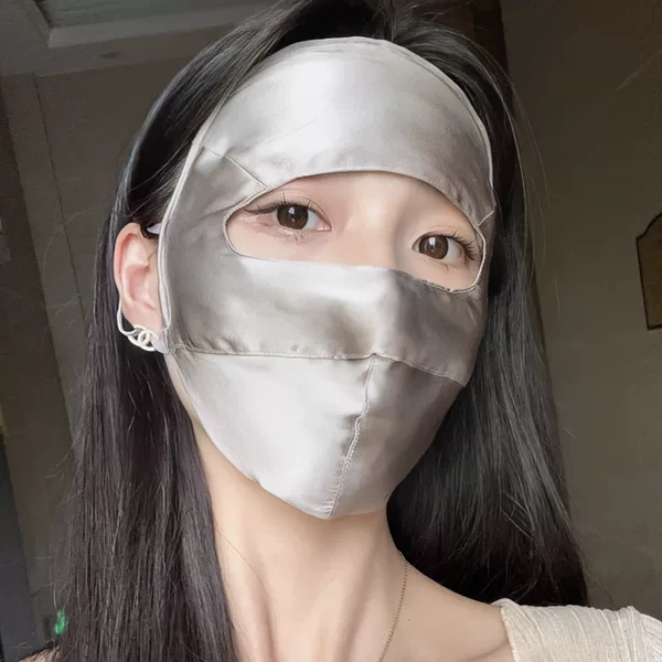 Songhe 100% Mulberry Silk Sunscreen Mask Spring and Summer Outdoor Anti-Uv Face Mask for Women with Good Looks 2025 New Style