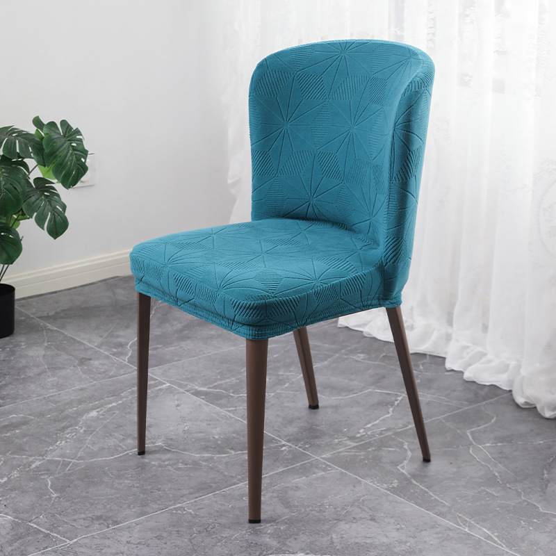 Personalizado moderno simple general bailer silla cubierta de comedor cubierta de silla curva casera cubierta de taburete de respaldo todo incluido