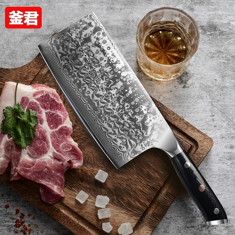 Cuchillo de cocina cuchillo de corte de carne caja de regalo cuchillo de acero de Damasco afilado cuchillo de corte doméstico estilo japonés chef 10 acero inoxidable
