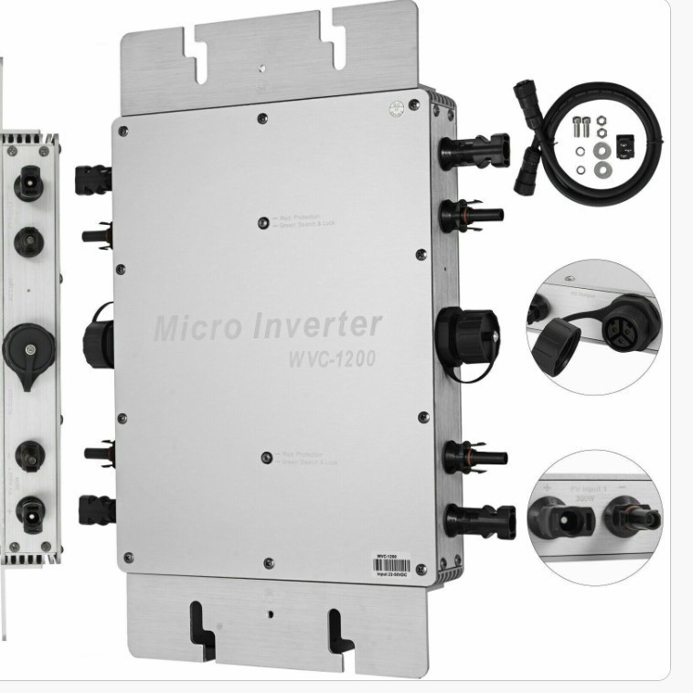 太阳能光伏并网逆变器 四通道 双组MPPT追踪  IP65防水WVC-1400W