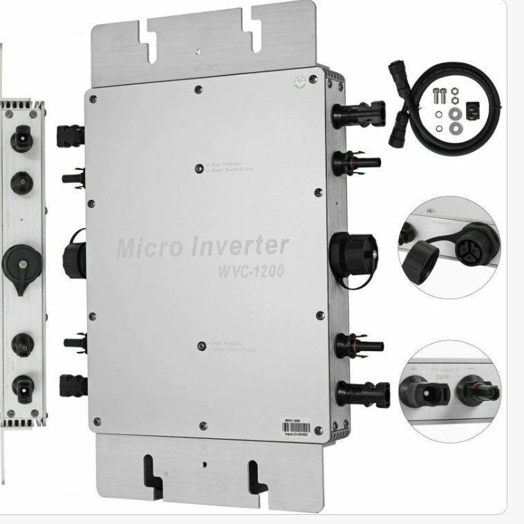 Солнечный фотоэлектрический инвертор, подключенный к сети, четырехканальный двухгрупповый MPPT-трекинг IP65 Водонепроницаемый WVC-1400W