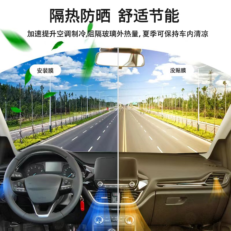 Magnetic Heat-Reflective Solar Film Glass Film for Front and Side Windows, Heat-Insulating, Explosion-Proof, Uv-Resistant Car Window Film
