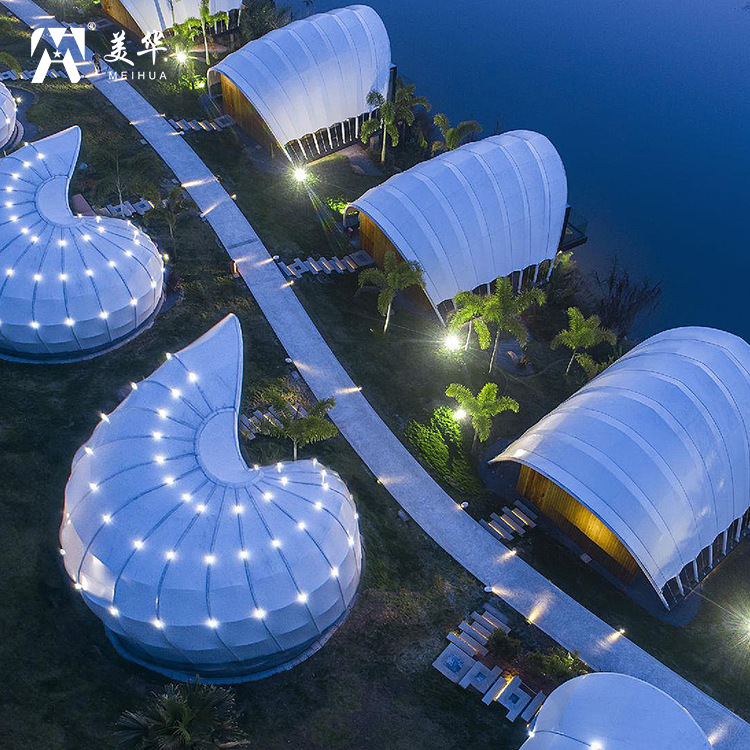 Carpa tipo casa, carpa oruga, carpa espacial calabaza, carpa velero, diseño de hotel para alojamiento rural, exhibición al aire libre, carpa plegable portátil.