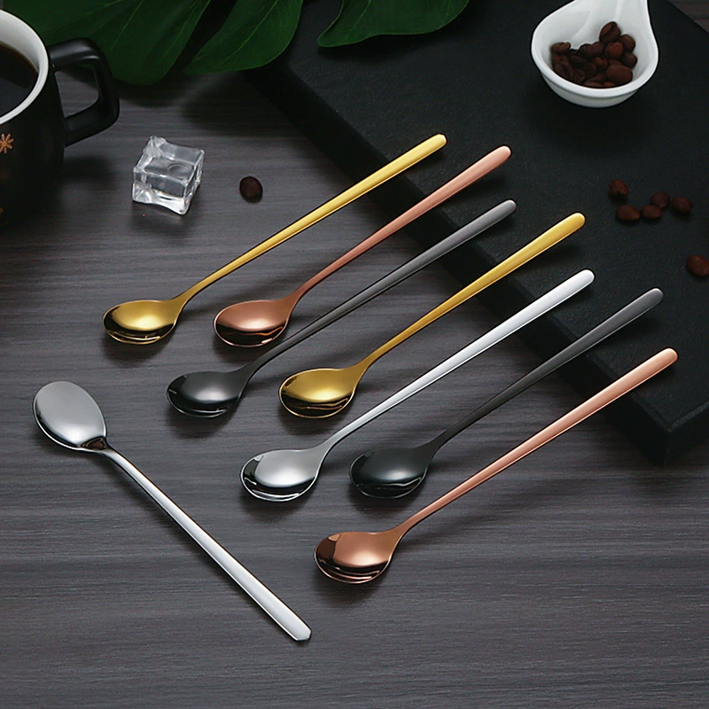 304 кофейная ложка из нержавеющей стали ложка для смешивания с длинной ручкой креативная ложка для льда утолщенная удлиненная десертная ложка для меда приправа