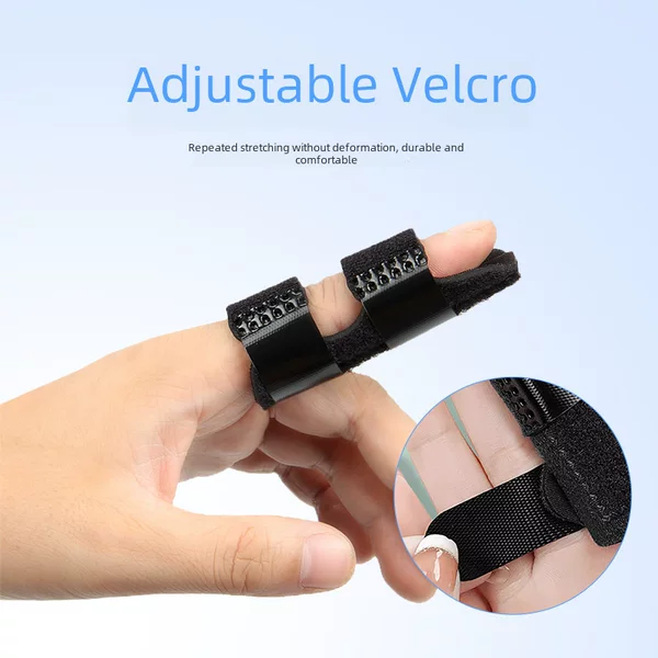 Adjustable Velcro Sport Finger Sleeve Aluminum Strip Finger Sleeve Breathable Fixed Finger Support Protective Sleeve