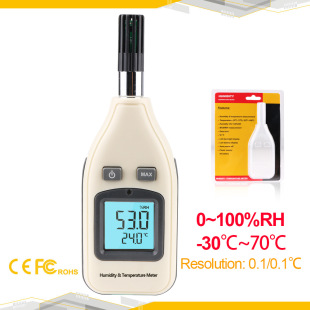 Digital Temperature and Humidity Meter Handheld Industrial Temperature and Humidity Meter Portable Indoor and Outdoor Temperature and Humidity Meter GM1362 Wholesale