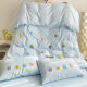 Washed cotton four-piece set new towel embroidered quilt cover quilt cover bed hat dormitory bedding student bed sheet three-piece set