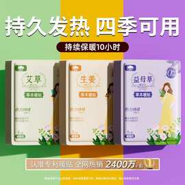 山山暖宝宝贴热敷暖身贴女生大姨妈益母草艾草贴热敷生姜自发热贴