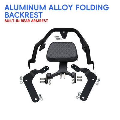 bags, tail rack modification, Motorcycle bumper - aluminum-alloy-folding-backrest-comes-with-rear-armrest-not-available-for-proultraec-versions